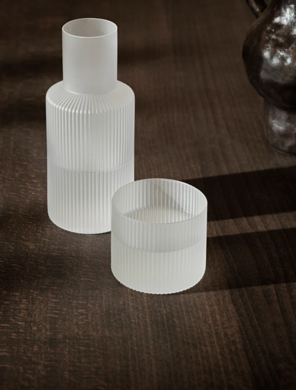 Ripple Frosted Carafe Set