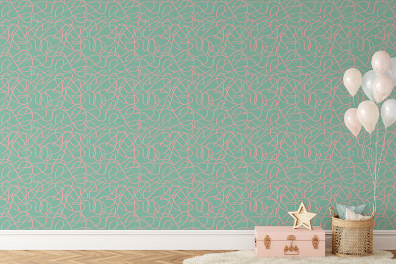Lines Wallpaper - APRIL AND THE BEAR x FOLK + NEST WALLPAPER COLLABORATION