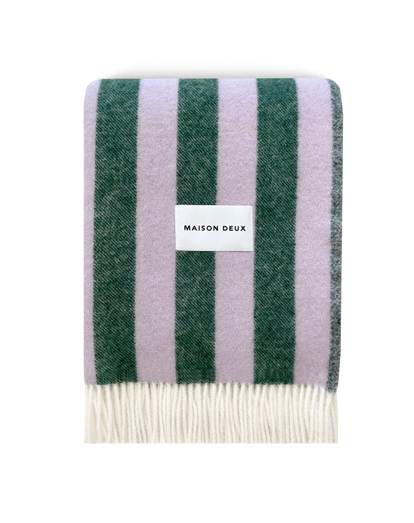 Candy Wrap Blanket/ Throw in Lilac Green
