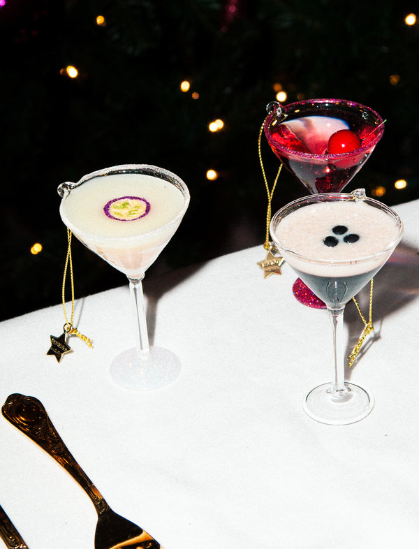 Pornstar Martini Cocktail Glass Christmas Decoration