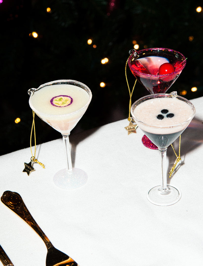 Pornstar Martini Cocktail Glass Christmas Decoration