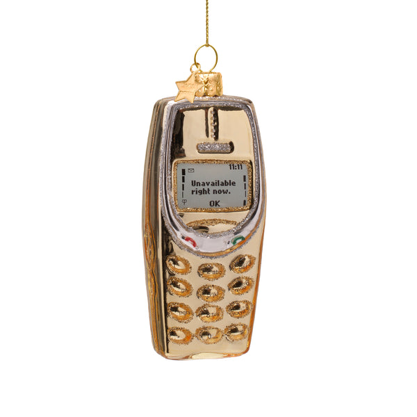 Gold Nokia Mobile/ Cellphone Christmas Decoration