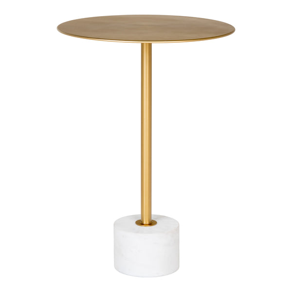 Lecco Brass and Marble Side Table