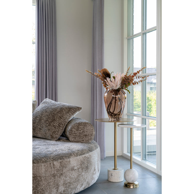 Salo Brass and Marble Side Table