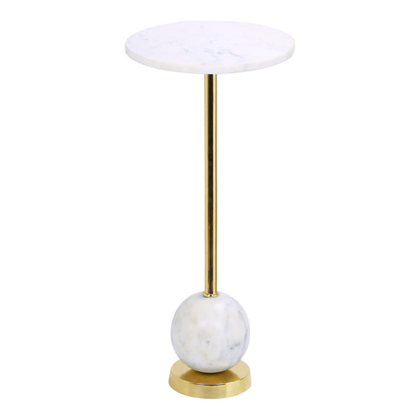 Salo Brass and Marble Side Table