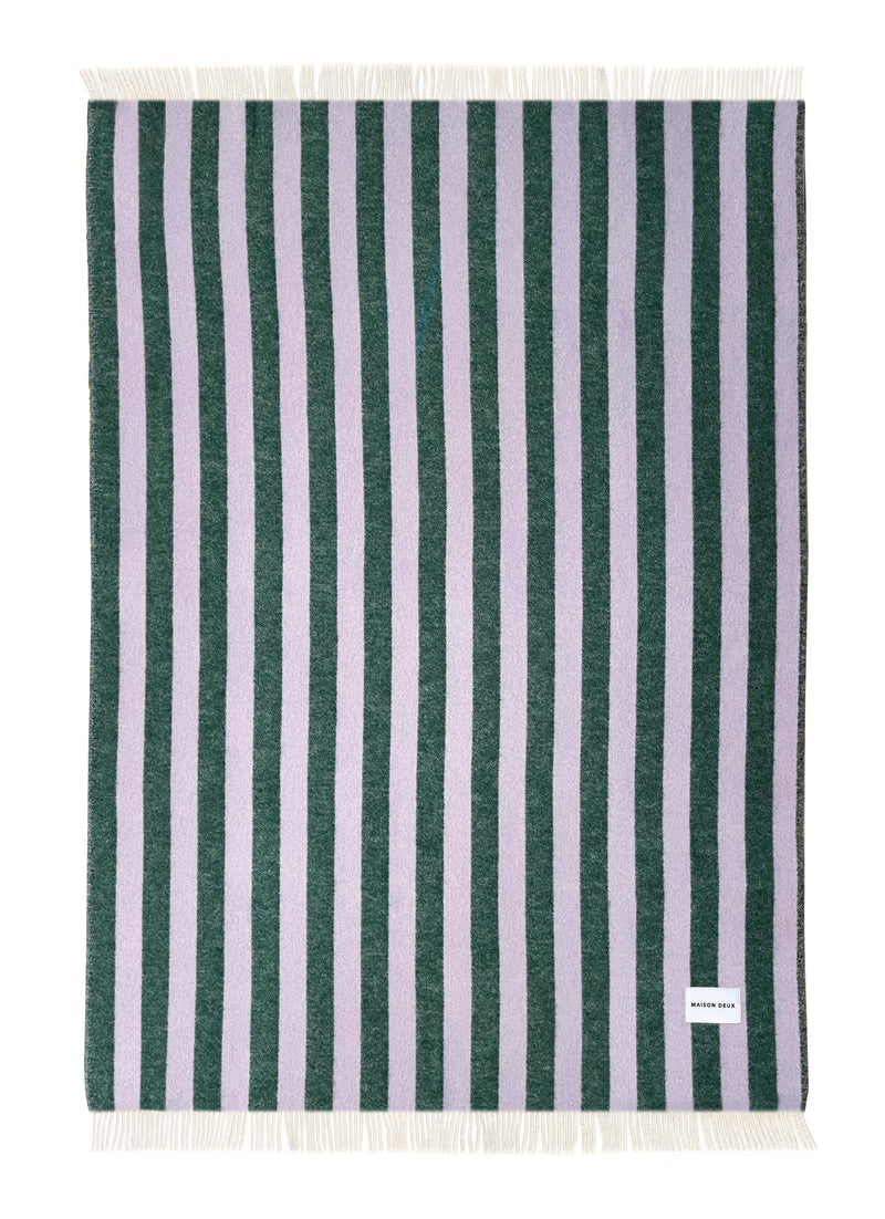 Candy Wrap Blanket/ Throw in Lilac Green