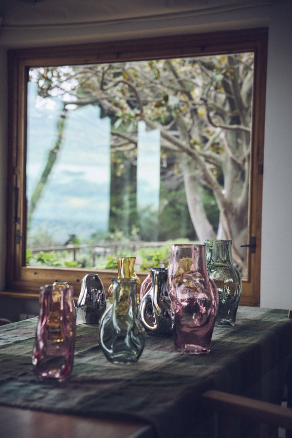 HKLiving Gleam High Green Glass Vase