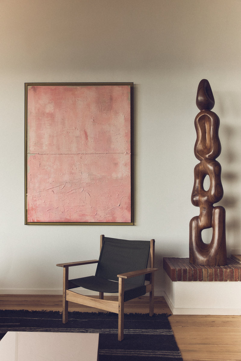 HKliving Large Pink Abstract 'thousand layers' Art Painting