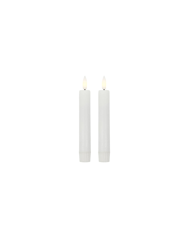 LED White Candles - Set of 2