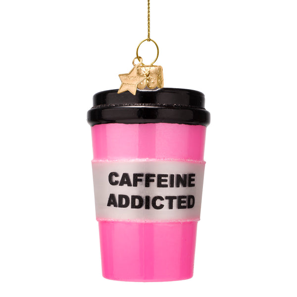 Pink Coffee Cup Christmas Decoration