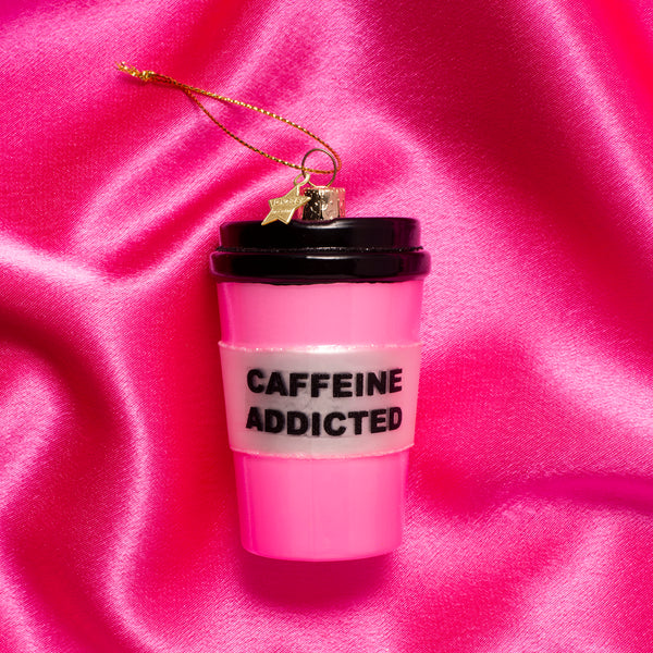 Pink Coffee Cup Christmas Decoration