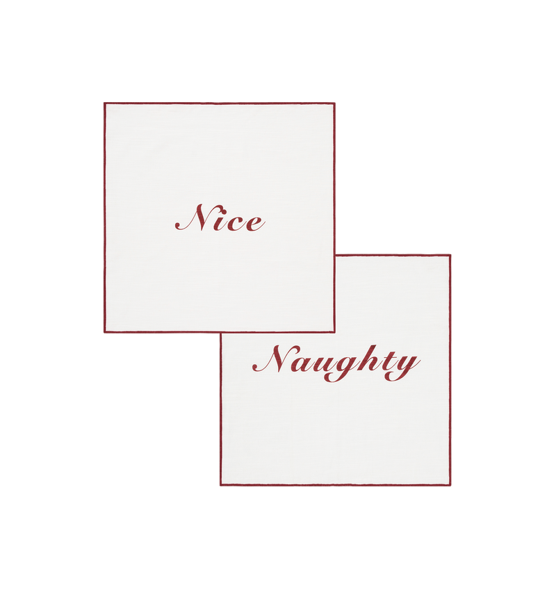 Naughty & Nice Christmas Napkin Set (2)