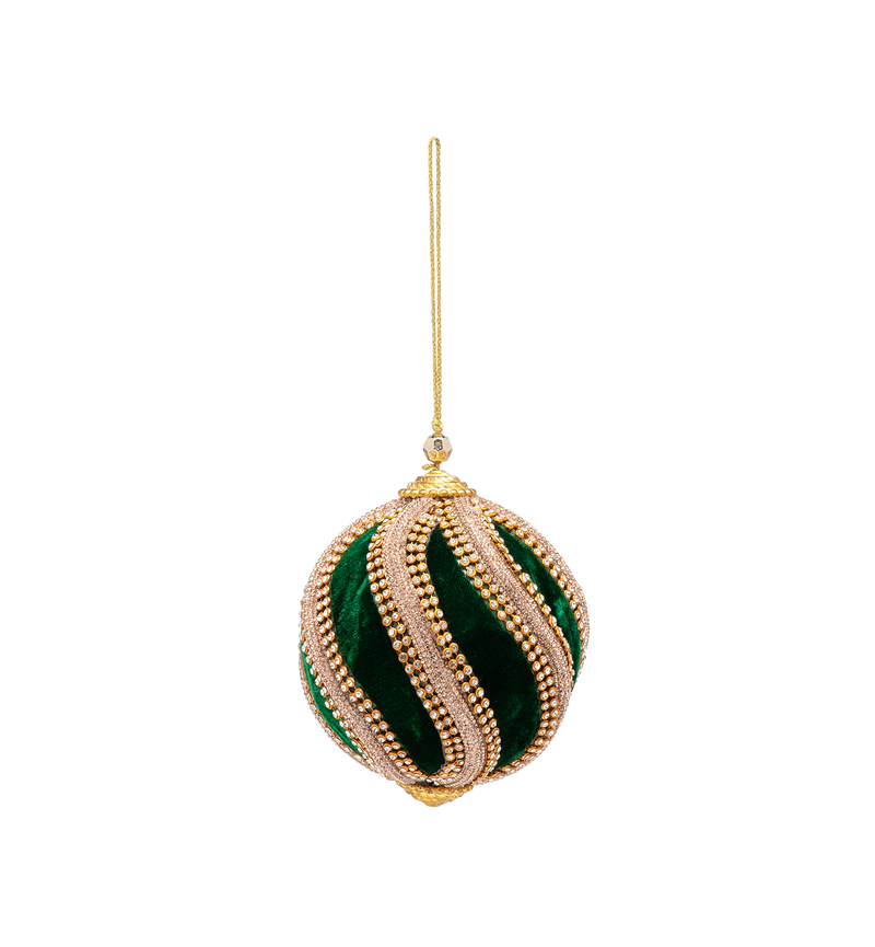 Mystical Beaded Moss Christmas Ornament