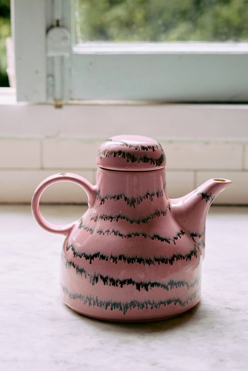 HKliving 70's Ceramic Bubble Pink Tea or Coffee Pot