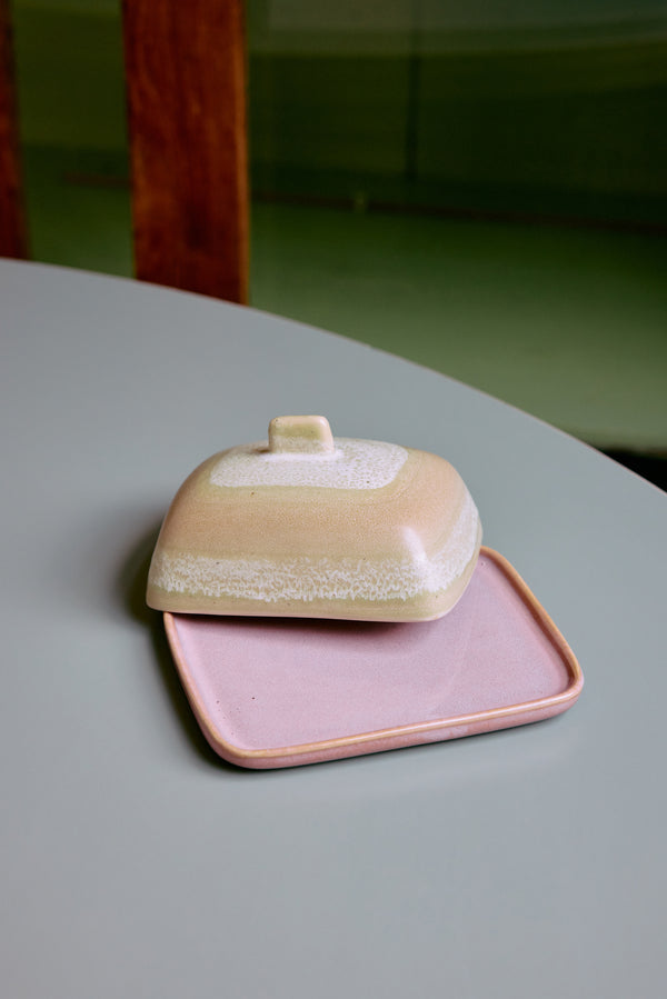 HKLiving 70s ceramics Skyline Butter Dish