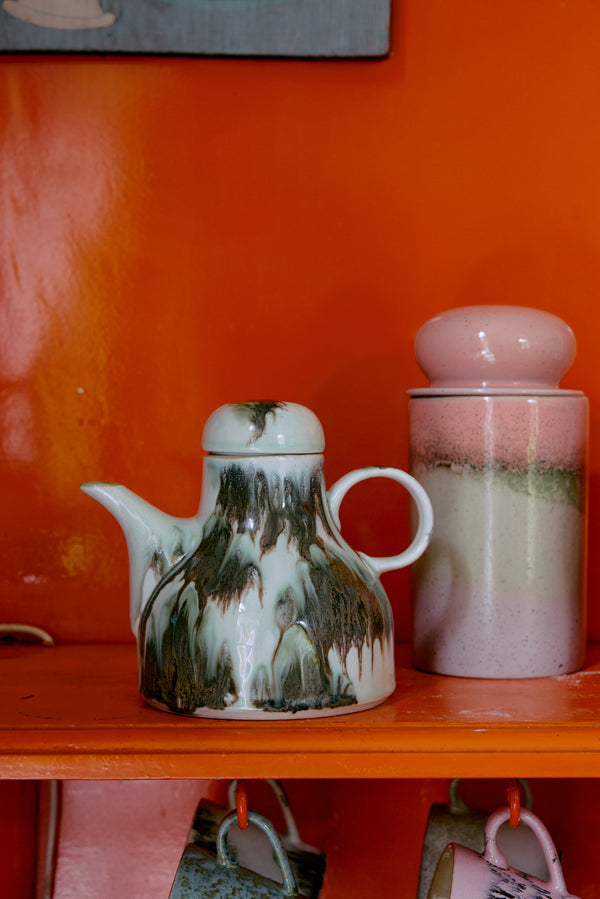 HKliving 70's Ceramic Tide Tea or Coffee Pot