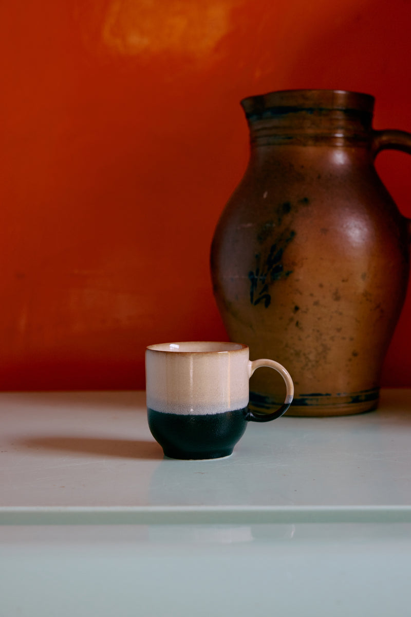 HKliving 70's Ceramic Abstract Café cups (set of 4)