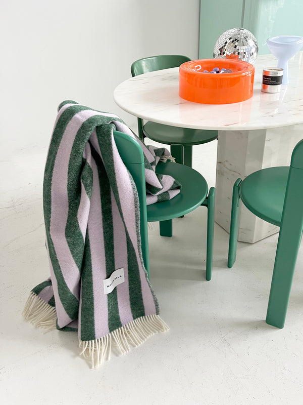 Candy Wrap Blanket/ Throw in Lilac Green