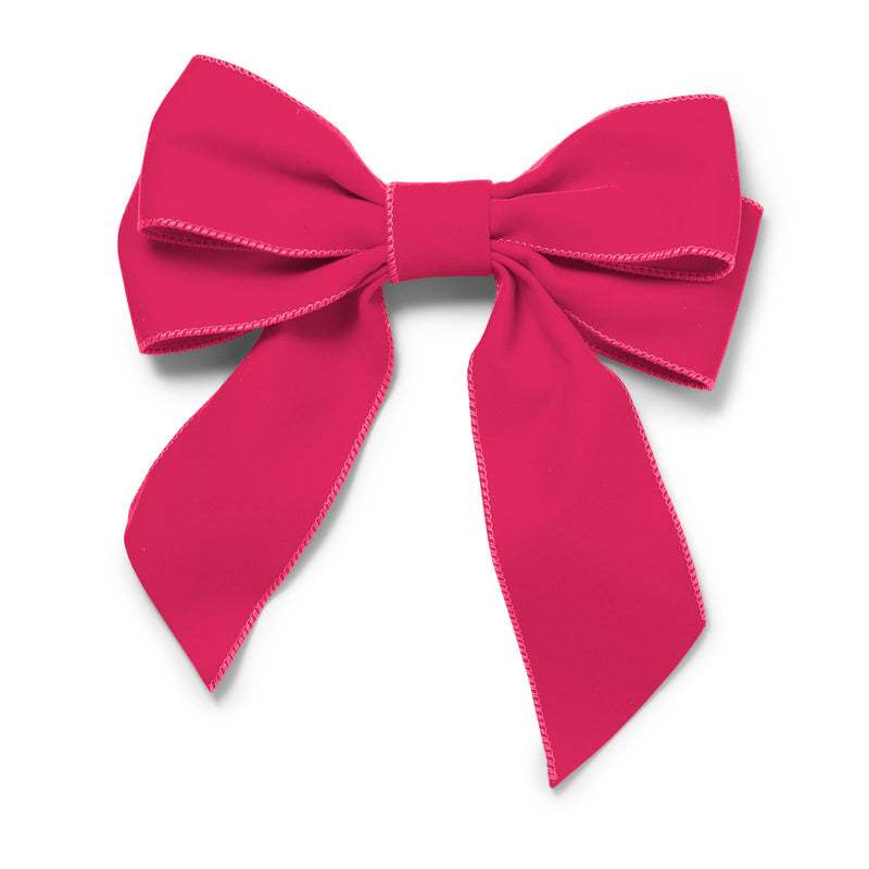 Velvet Bow Christmas Decoration (Set of 2)