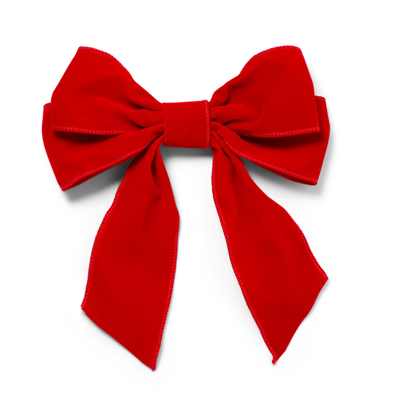 Velvet Bow Christmas Decoration (Set of 2)
