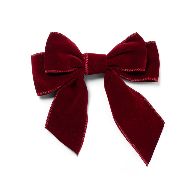Velvet Bow Christmas Decoration (Set of 2)