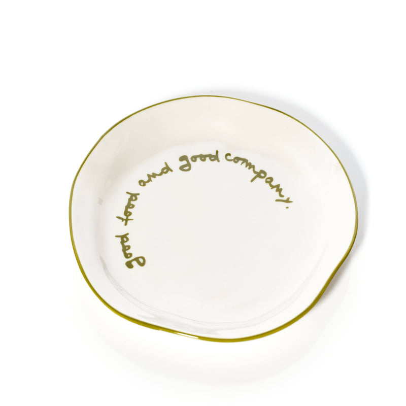 'Good food and good company' Statement Plate