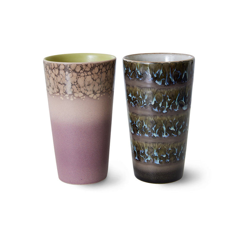 HKliving Forest Latte Mug Set - 70's Ceramics