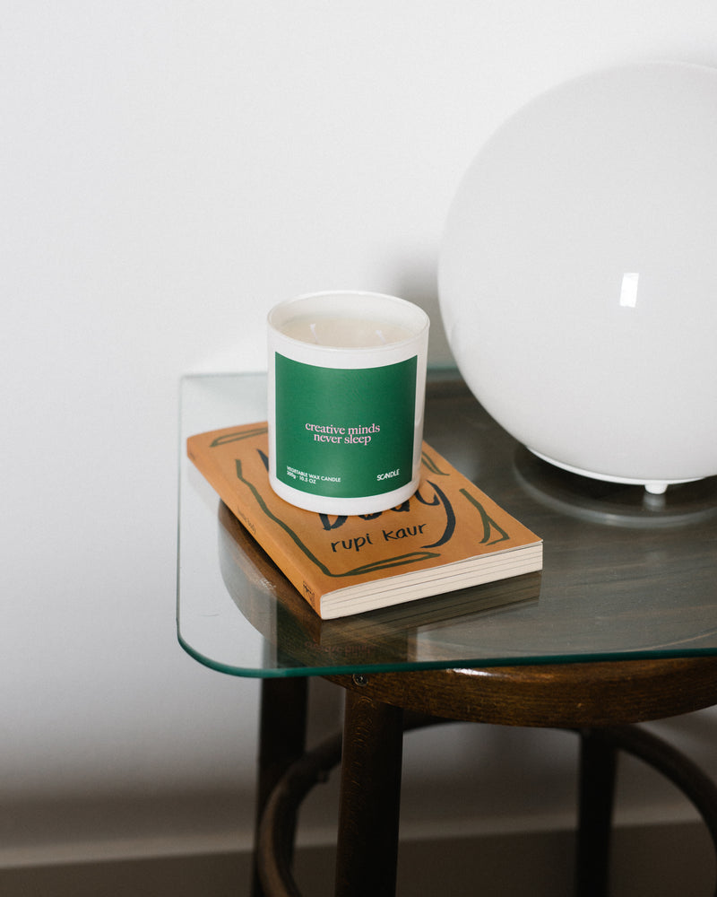 Creative Minds Never Sleep Candle buy scandle candle Dublin Ireland