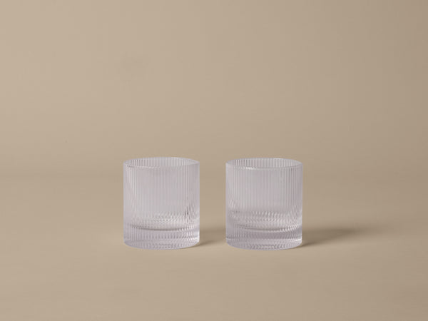 Ripple Clear Tumbler Glasses - Set of 2