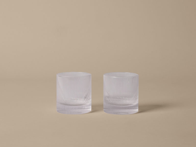 Ripple Clear Tumbler Glasses - Set of 2