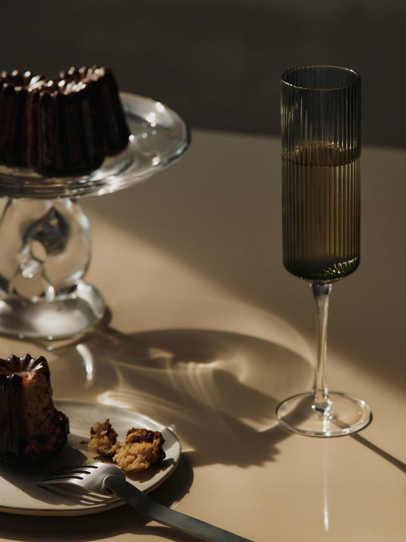 Ripple Smoked Champagne Flutes - Set of 2