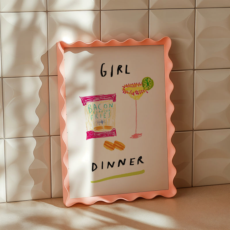 Girl Dinner Art Print