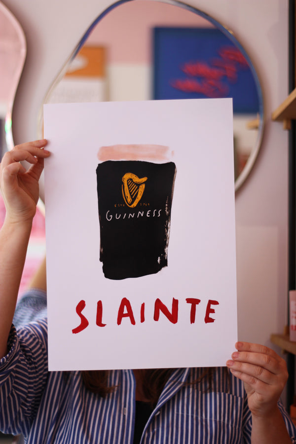 Slainte Guinness Art Print