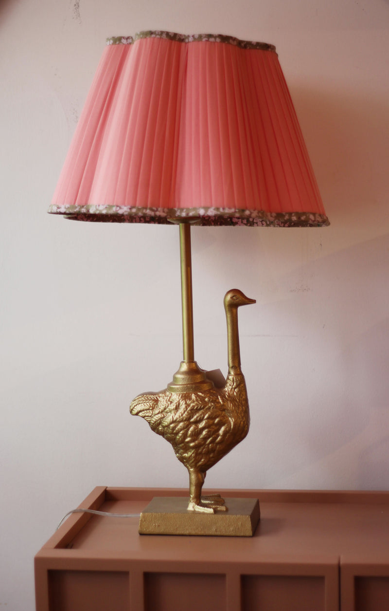 Ostrich Shape Gold Table Lamp