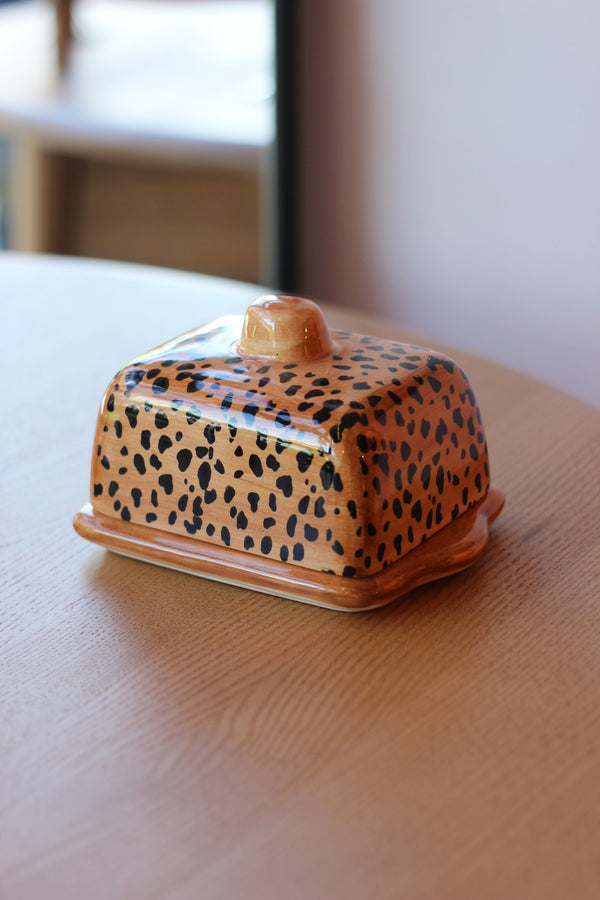 Leopard Butter Dish