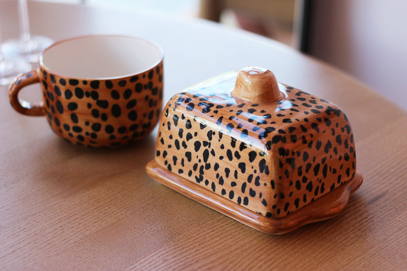 Leopard Butter Dish