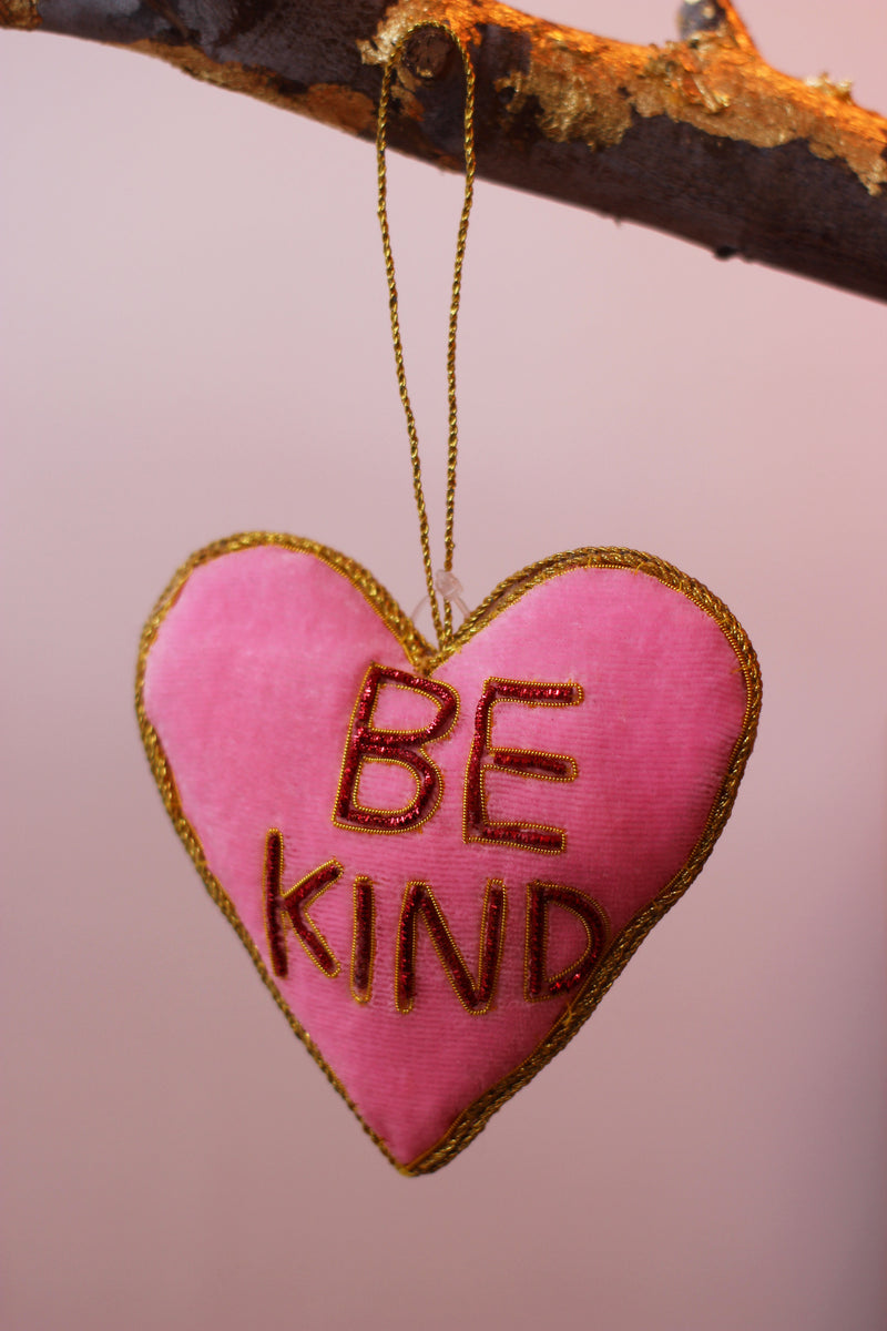 BE KIND Heart Christmas Decoration