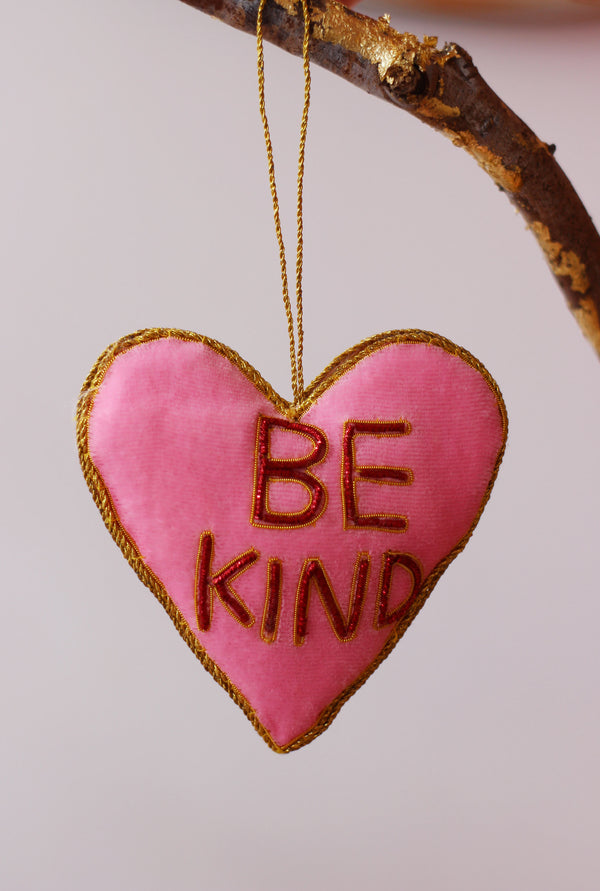 BE KIND Heart Christmas Decoration