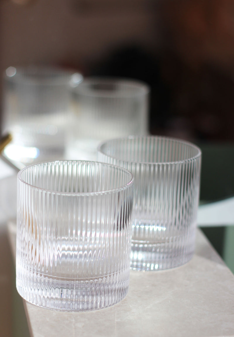 Ripple Clear Tumbler Glasses - Set of 2