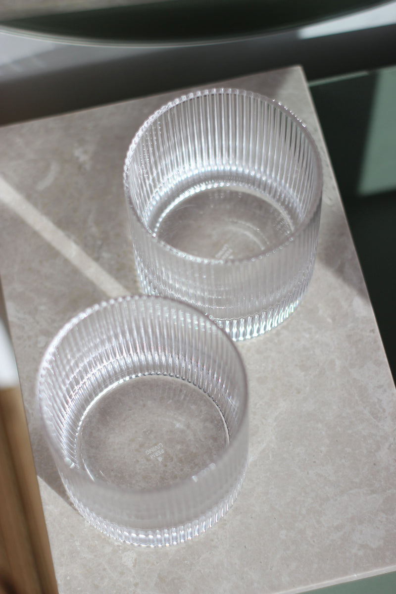 Ripple Clear Tumbler Glasses - Set of 2
