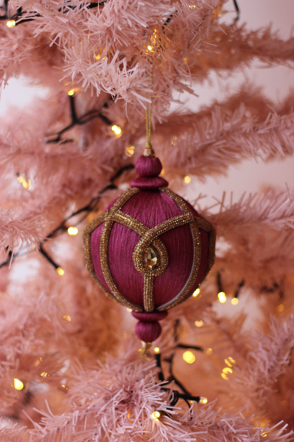 Dusky Rose Pink Christmas Ornament