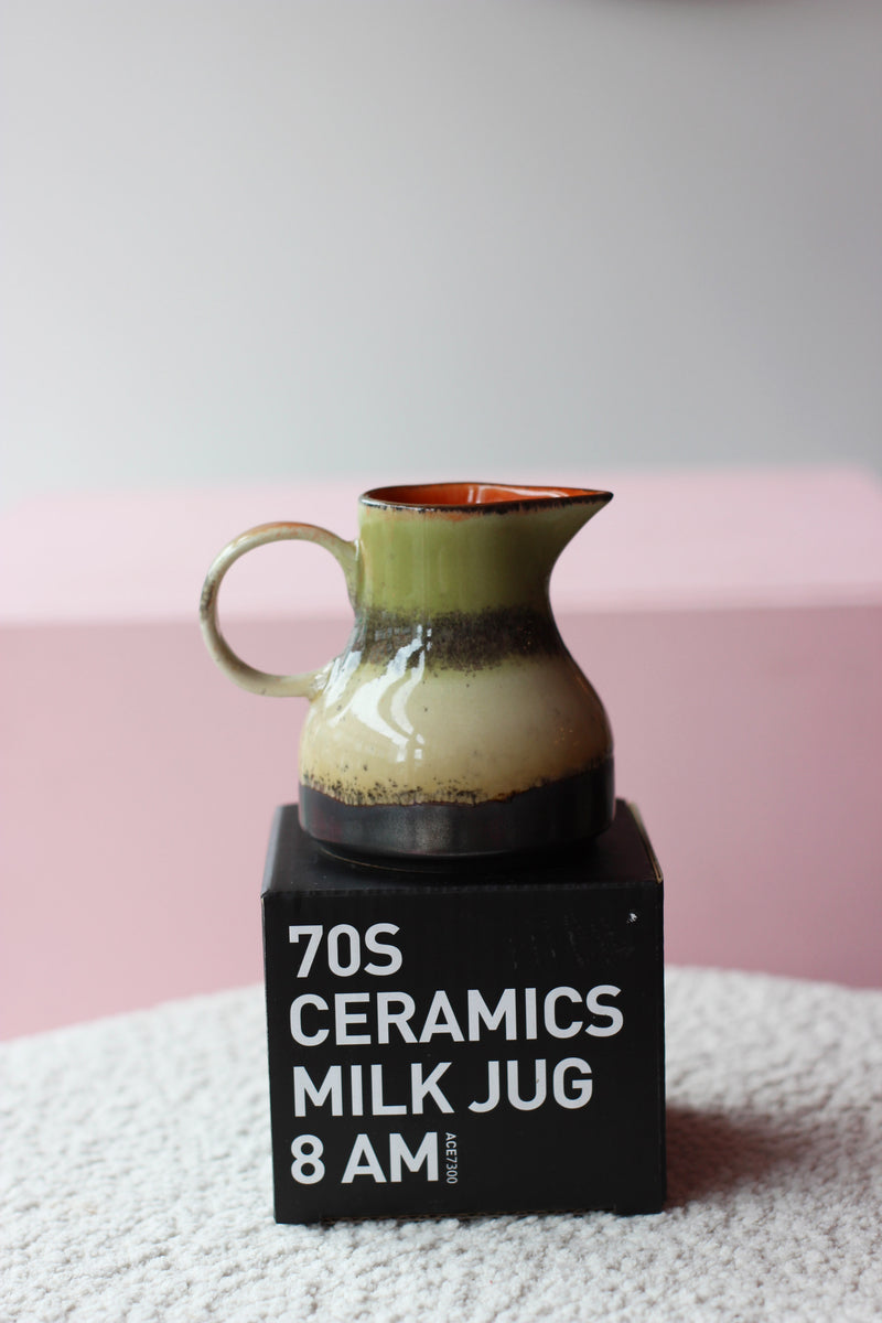 HKliving 70's Ceramic 8 AM Milk Jug