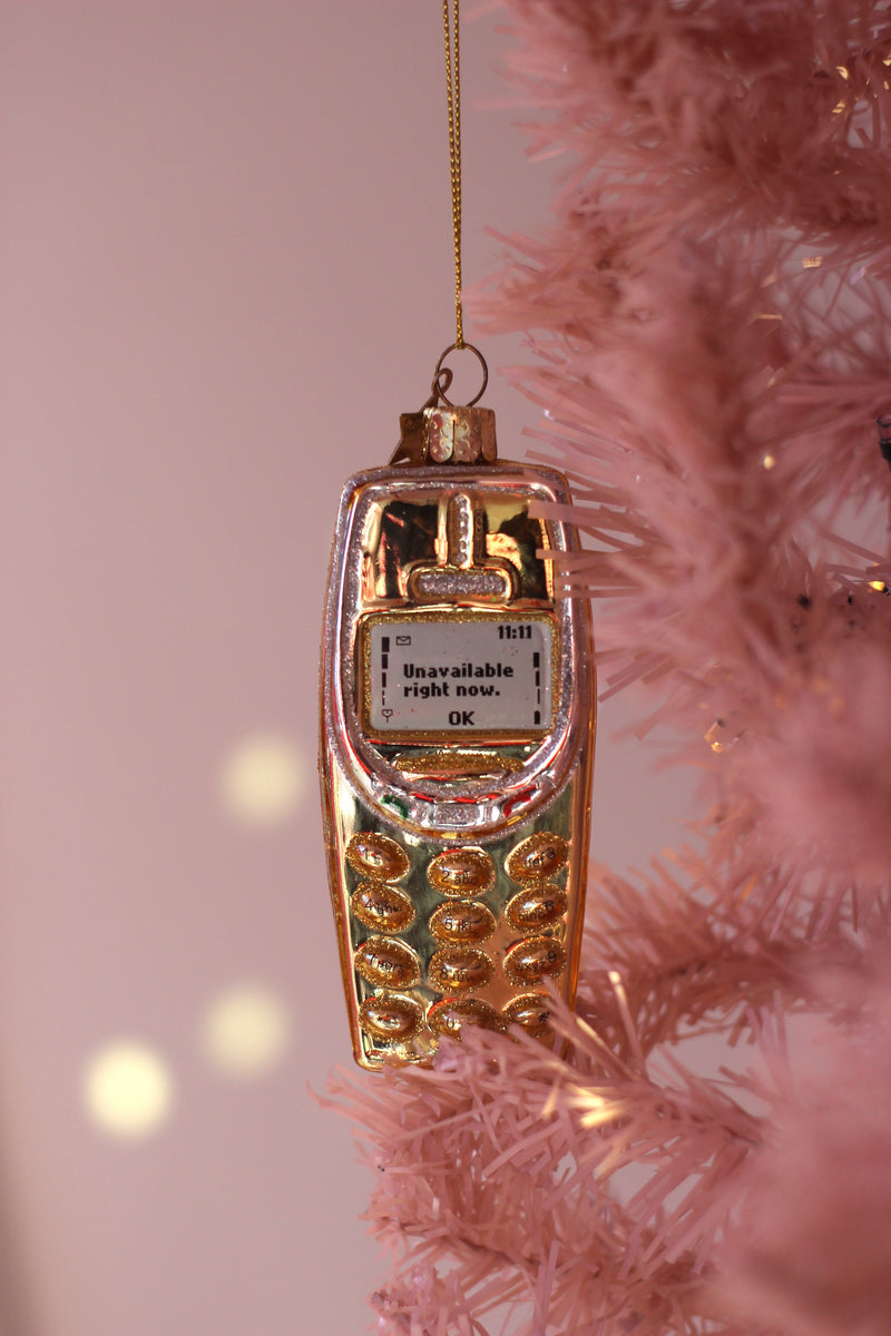 Gold Nokia Mobile/ Cellphone Christmas Decoration