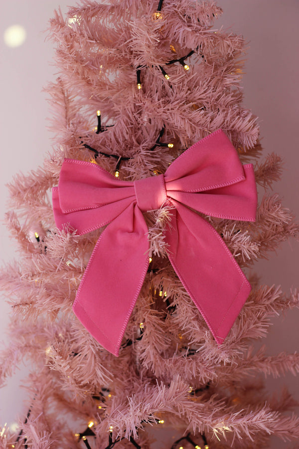 Velvet Bow Christmas Decoration (Set of 2)