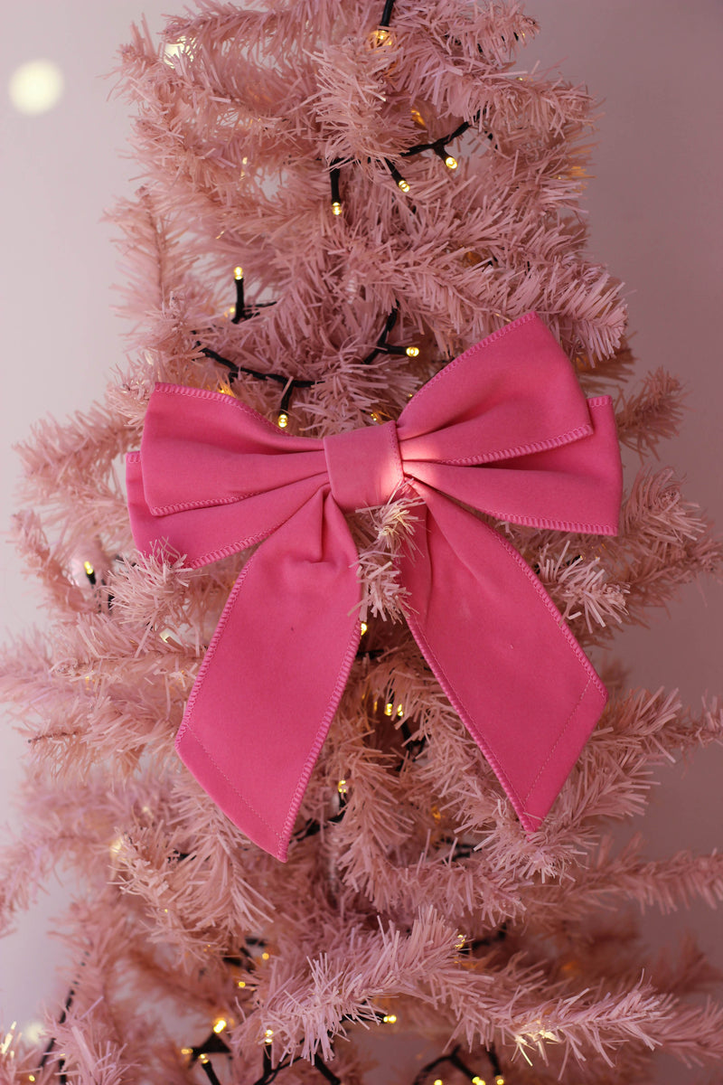 Velvet Bow Christmas Decoration (Set of 2)