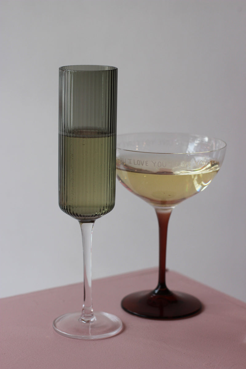 I love you Champagne Glass