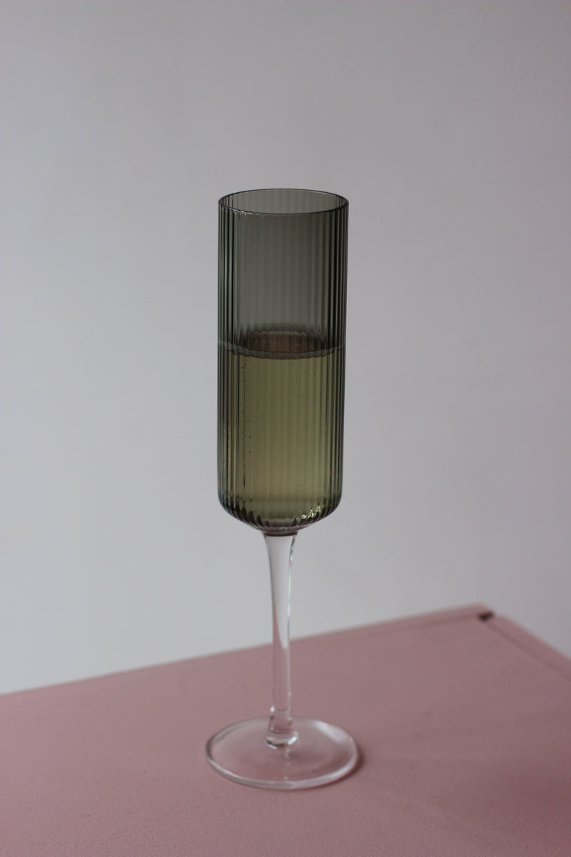 Ripple Smoked Champagne Flutes - Set of 2