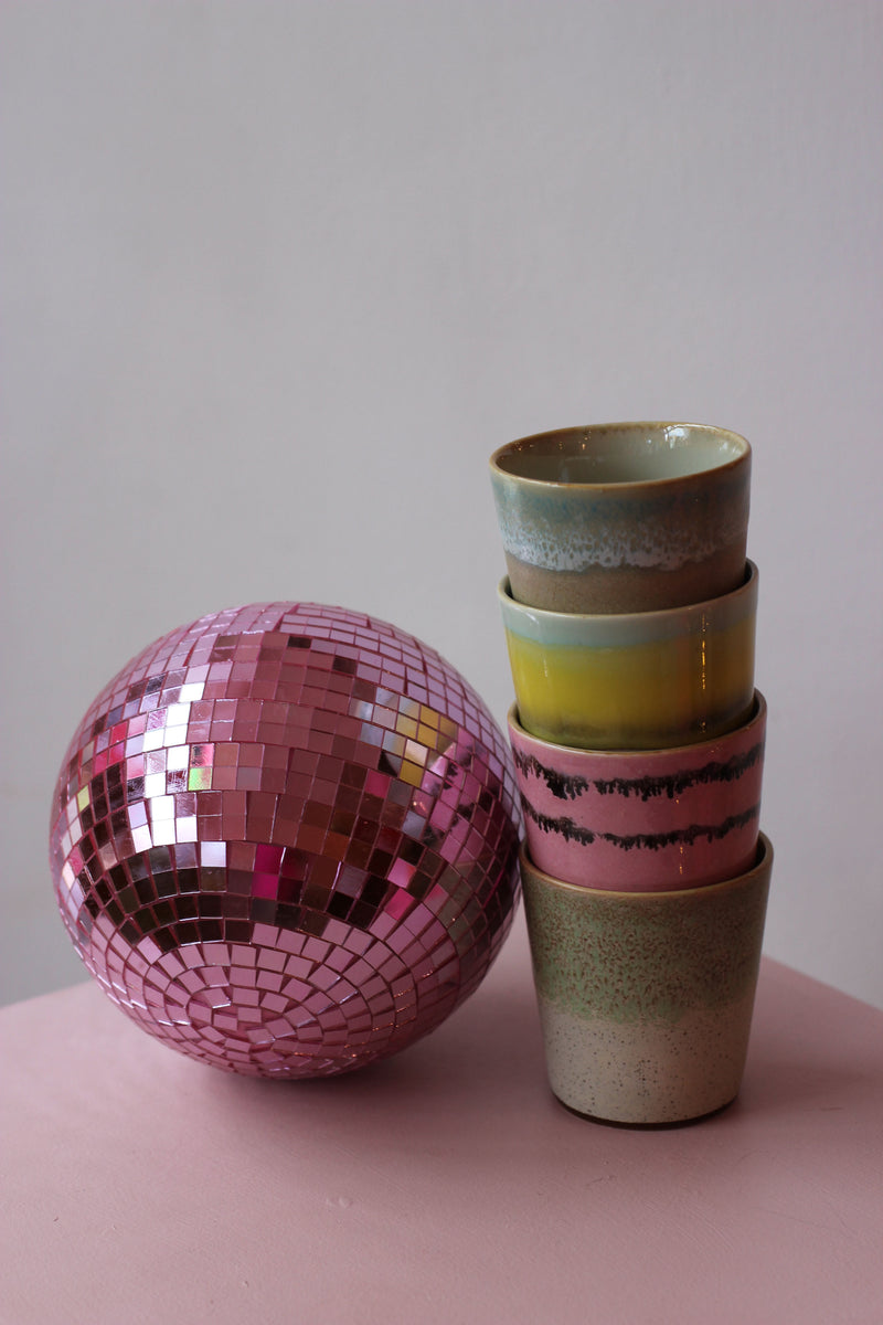 HKliving 70's Ceramic Pop Art Coffee Mug (Set of 4)