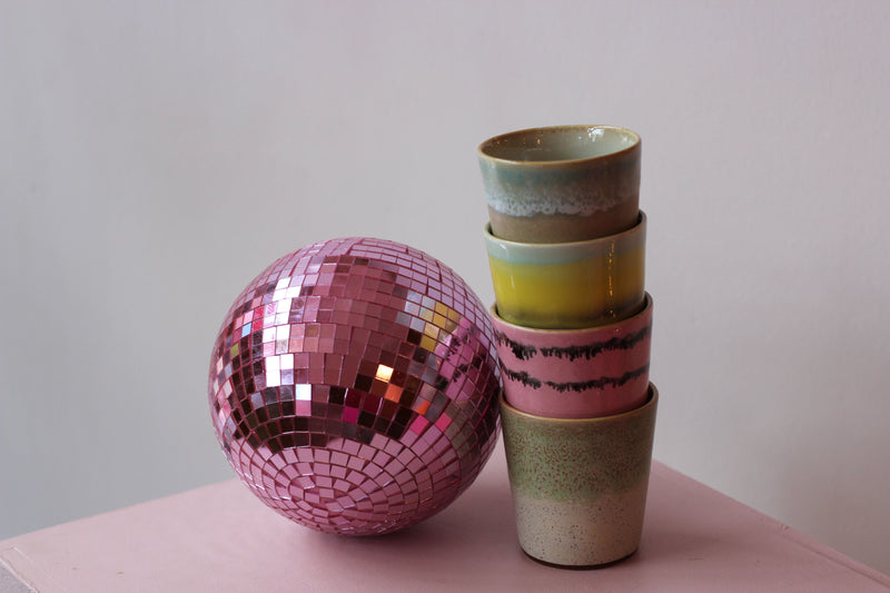 HKliving 70's Ceramic Pop Art Coffee Mug (Set of 4)