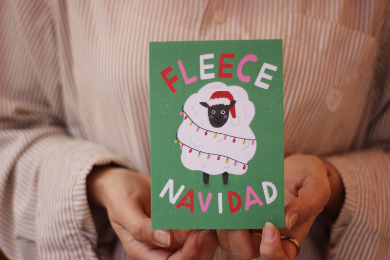 Fleece Navidad Christmas Card